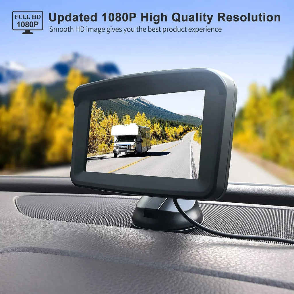 Wired Backup Camera Car Rear View 10180P HD 5''Monitor with IP69 Liquid Night Vision for Reversing/Driving Car, SUV, Pickup, Camper