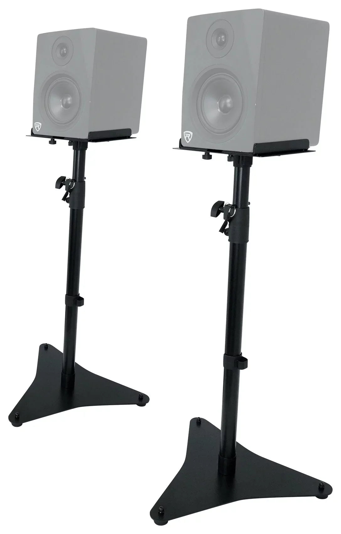 Rockville RVSM5 Pair Studio Monitor Bookshelf Speaker Stands w/Adjustable Height