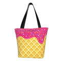Lukts Red Ice Cream Tote Bag,Shoulder Bag Women'S Hobos Handbags Large Capacity Shopping Bag