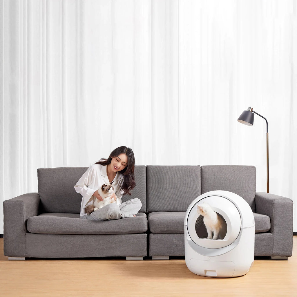 Smart Automatic Cat Litter Box, Self Cleaning Litter Box, App Control, Litter Robot Support 5G & 2.4G WiFi for Multiple Cats