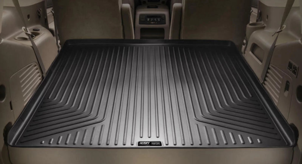 Husky by RealTruck Weatherbeater Series Cargo Liner Behind 3rd Seat Black Compatible with 11-19 Ford Explorer; behind and under upright 3rd Seat