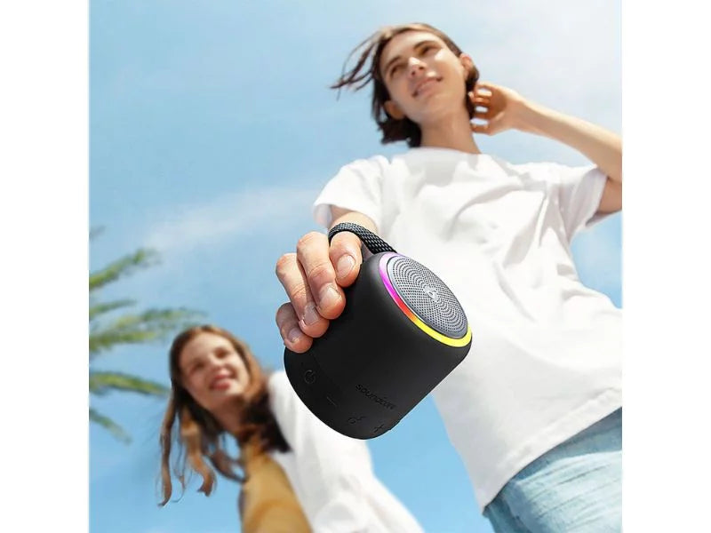 Soundcore B3127Z11 Mini 3 Pro Portable Bluetooth Speaker 2-Pack Black 15H Playtime IPX7 Fluid