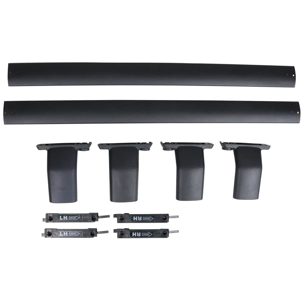 Ikon Motorsports Compatible with 13-16 Mazda CX-5 CX5 OE Style Cross Bar Roof Rack Black Aluminum