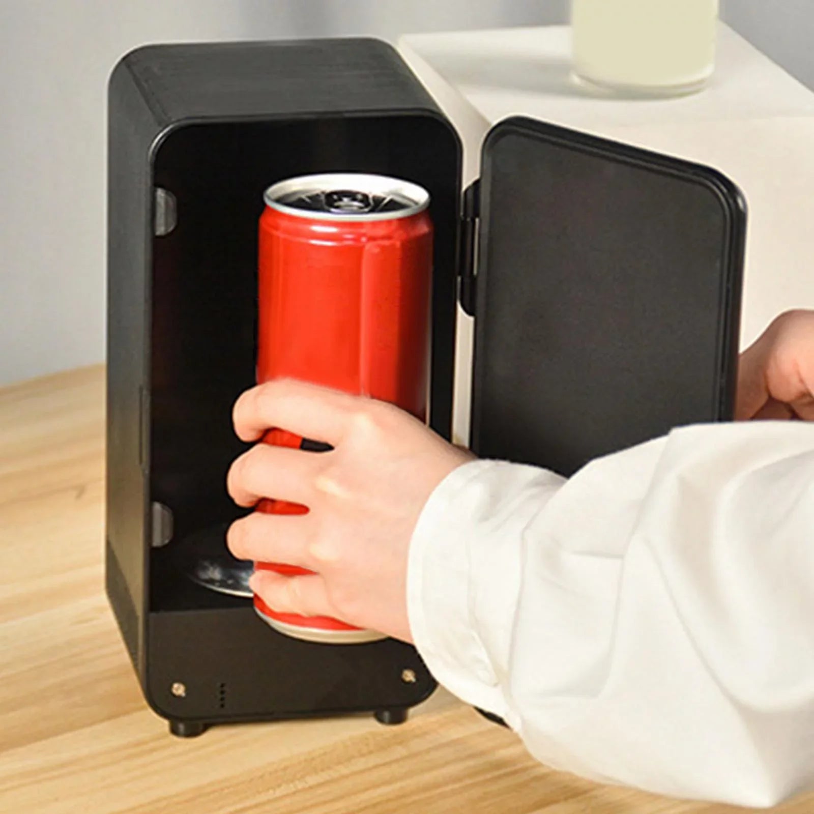 Personal Mini USB Fridge , coffee with Liquid Milk and Warmer, Makeup Fridge, for Home Bedroom Office Car Dorm