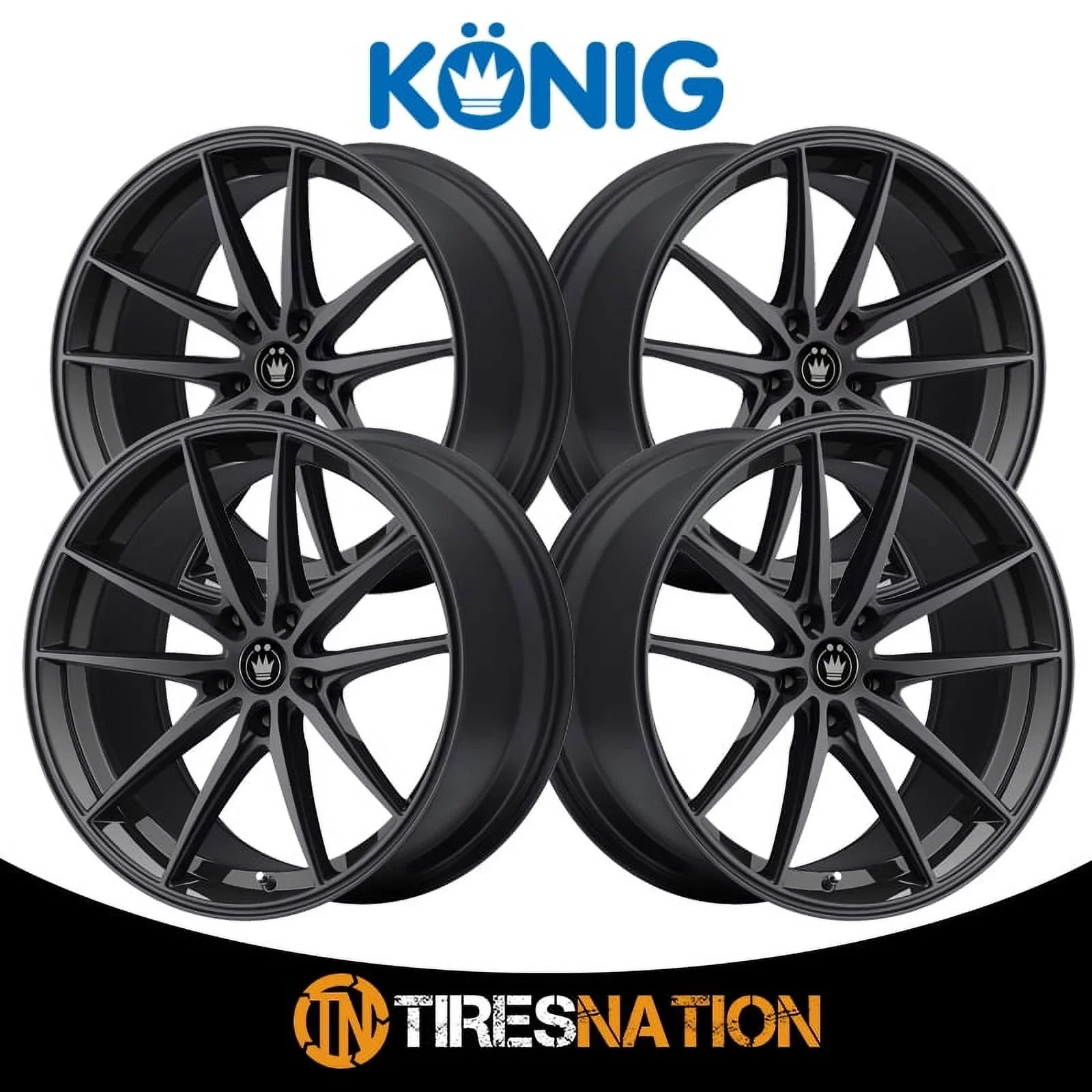 Konig 37B Oversteer 19x8.5 5x114.3 +45et Gloss Black Wheel