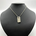 Pre-Owned Christian Dior Necklace Plate Rhinestone Silver Color Women's IT1TZZH18V36 (Good)