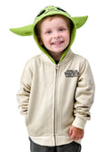 STAR WARS The Mandalorian Baby Yoda Sublimated Costume zip up Hoodie w/ Mask for Youth Kids - X-Large