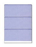 Zapco High-Security Check Paper, Blue w Complex Background Pattern, 8-1/2" x 11", Microperfed with 3-Up Checks, 12 Security Features - PACK OF 100 SHEETS