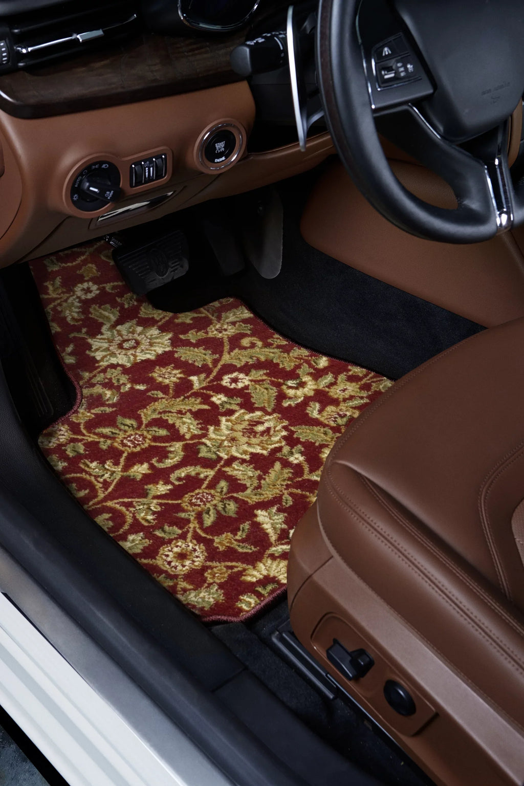 GGBAILEY Ford Explorer Red Oriental Car Mats, Custom Fit for 2011, 2012, 2013, 2014, 2015, 2016, 2017, 2018, 2019 - Small Trunk / Cargo Carpet Car Mat