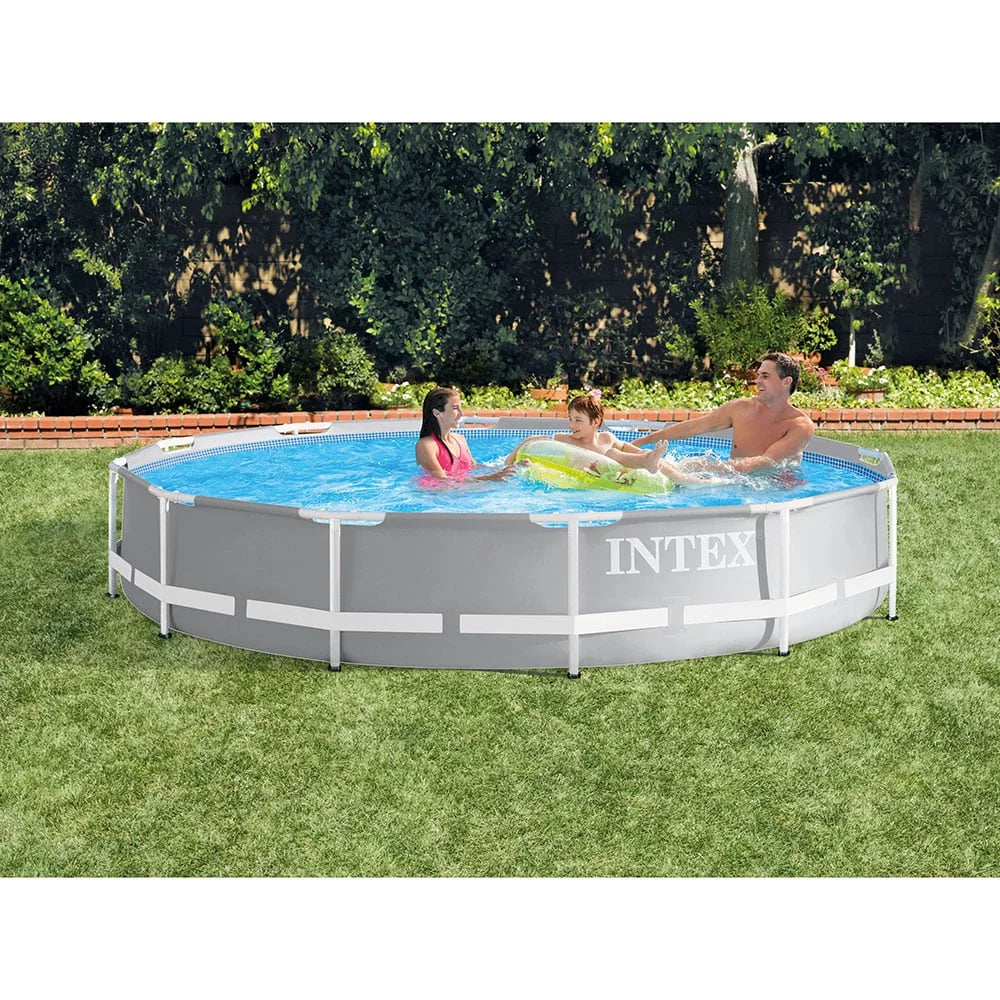 Prism Frame 12' x 30" Above Ground Swimming Pool Bundled with 48" Ground Ladder