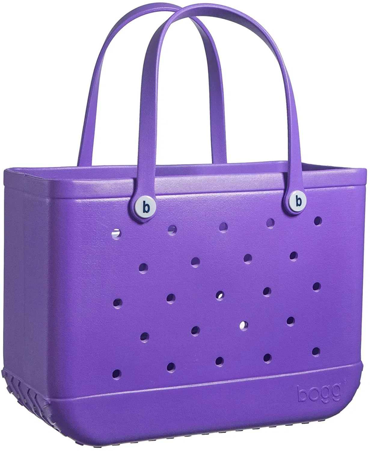 Rubber Beach Bag EVA Perforated Fluid Sandproof Sturdy Open Silicone Tote Bag for Outdoor Beach Pool Sports,Purple