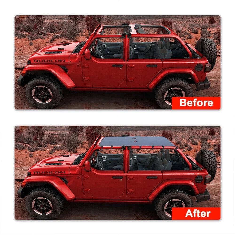 Leather Top Sunshade Protection Jeep Wrangler JK JKU 07-18 NEW Ultimate Sun Protection Easy Installation