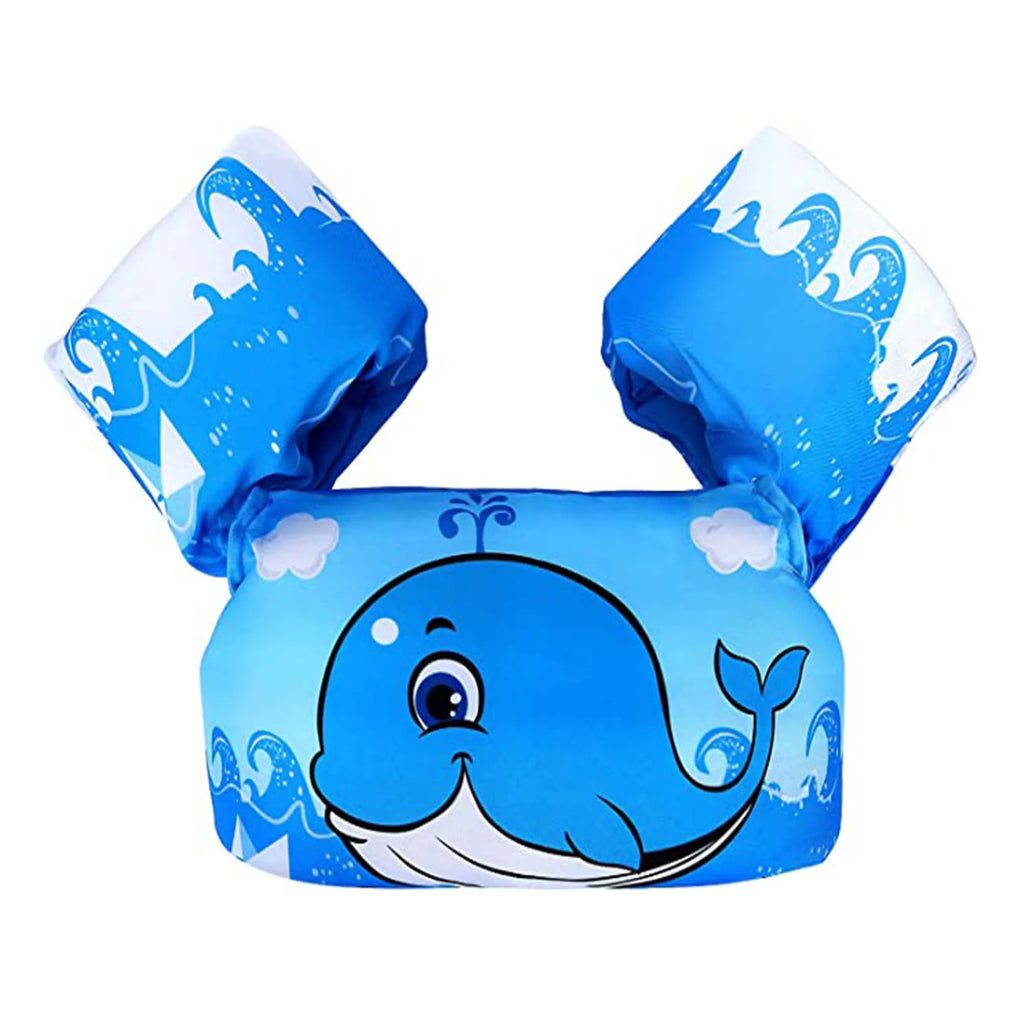 Kids Swim Life Jacket Vest for Toddler 22-66 lbs Swimming Pool, Adjustable Strap Swimming Jacket with Swimming Goggle for Girls & Boys 3-14yrs, Suitable for Learning Swim Training Equipment