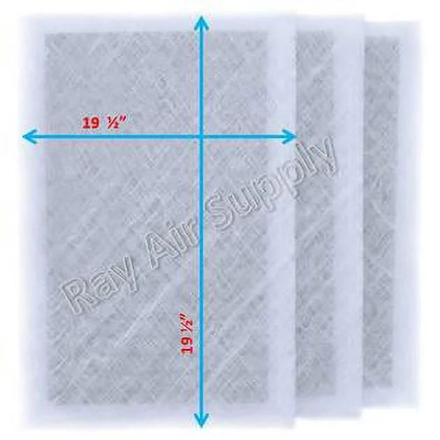 RAYAIR SUPPLY 21x22 Replacement Filter Pads Compatible with MicroPower Guard Air Cleaner (3 Pack) WHITE