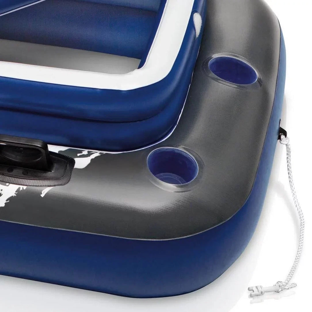 Intex River Run Connect Lounge Inflatable Floating Liquid Tube (6 Pack) & Cooler