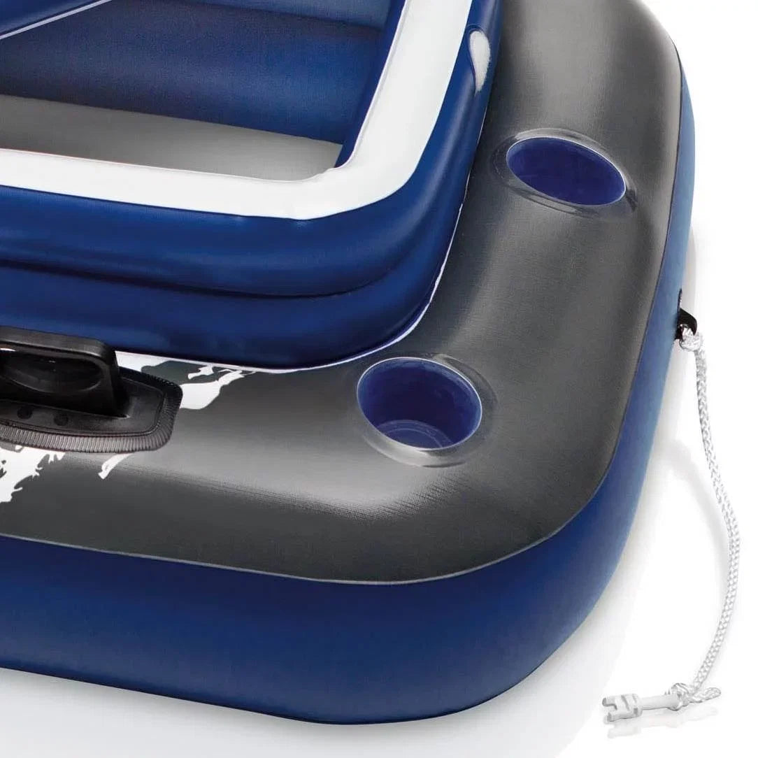 Intex River Run Connect Lounge Inflatable Floating Liquid Tube (6 Pack) & Cooler