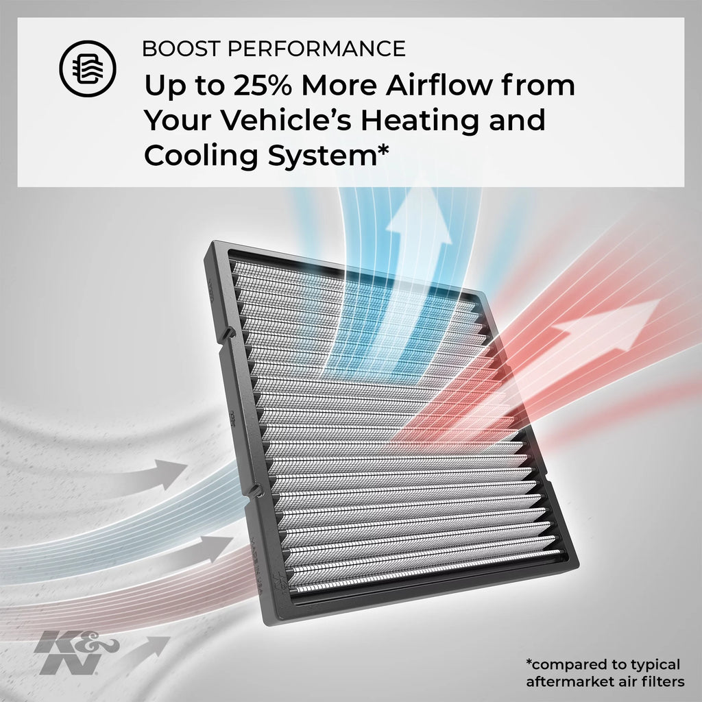 K&N Cabin Air Filter: Washable and Reusable: Designed For Select 2010-2015 Chevy Camaro Vehicle Models, VF3017