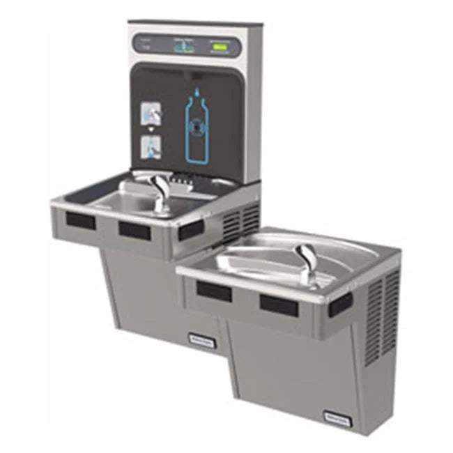 Halsey Taylor Bi-Level HydroBoost Liquid Refilling Station with Filter, Light Gray
