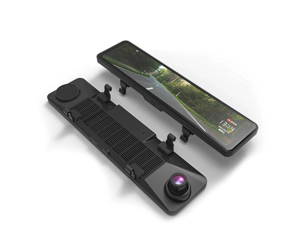 4K Mirror Dash Cam Backup Camera,12" IPS Full Touch Display Rearview Mirror for Cars with Sensor,Night Vision,GPS Tracking, Parking Assistance/Monitor