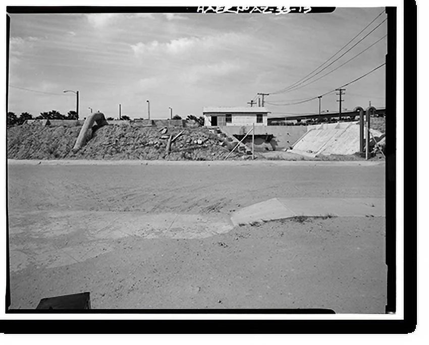 Historic Framed Print, Yuma Main Street Fluid Treatment Plant, Jones Street at foot of Main Street, Yuma, Yuma County, AZ - 13, 17-7/8" x 21-7/8"