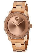 Movado Bold Diamond Rose Gold IP Stainless Steel Ladies Watch