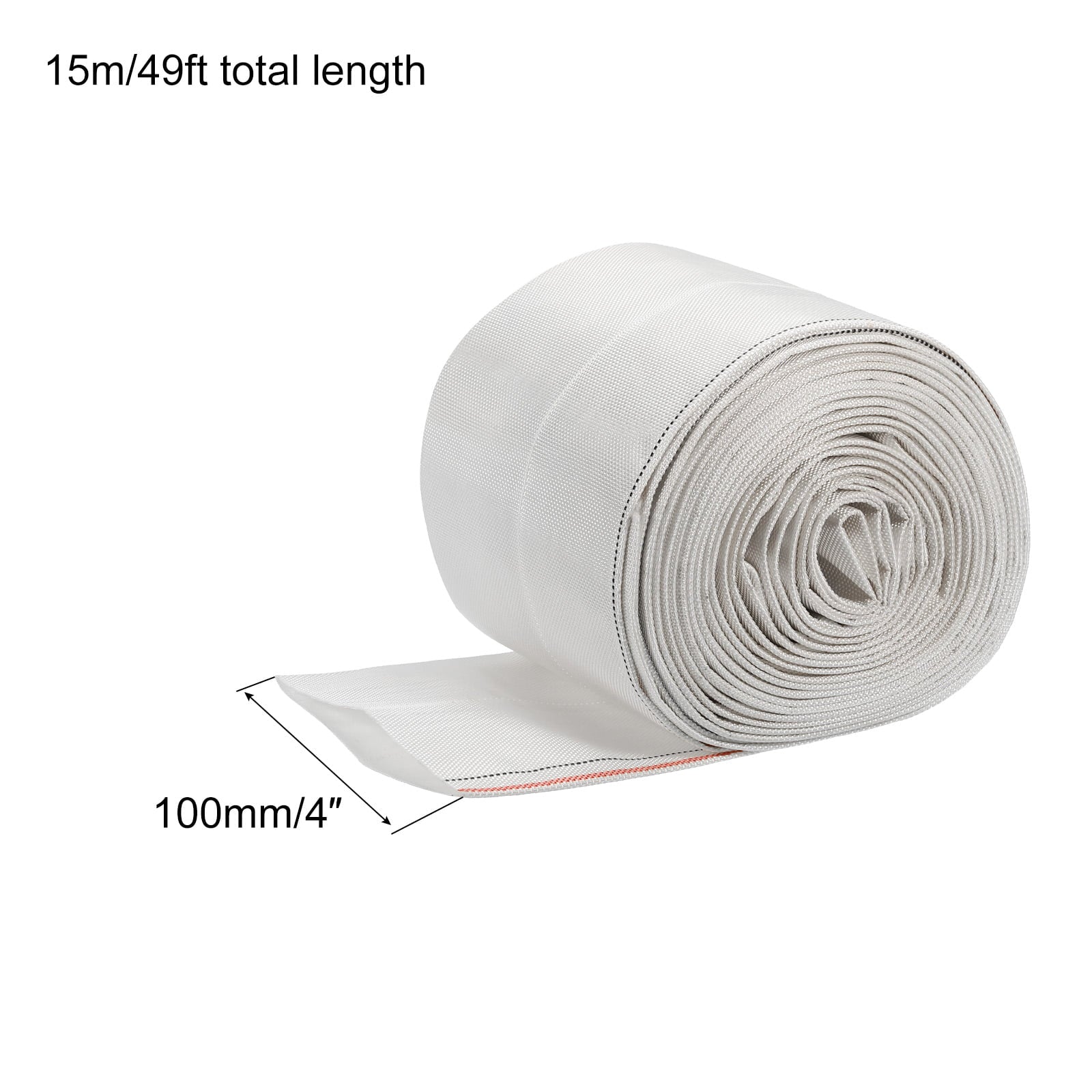 Lightweight Backwash Hose Lay Flat Reinforced Discharge PVC Hose 4" ID 49ft for Swimming Pool