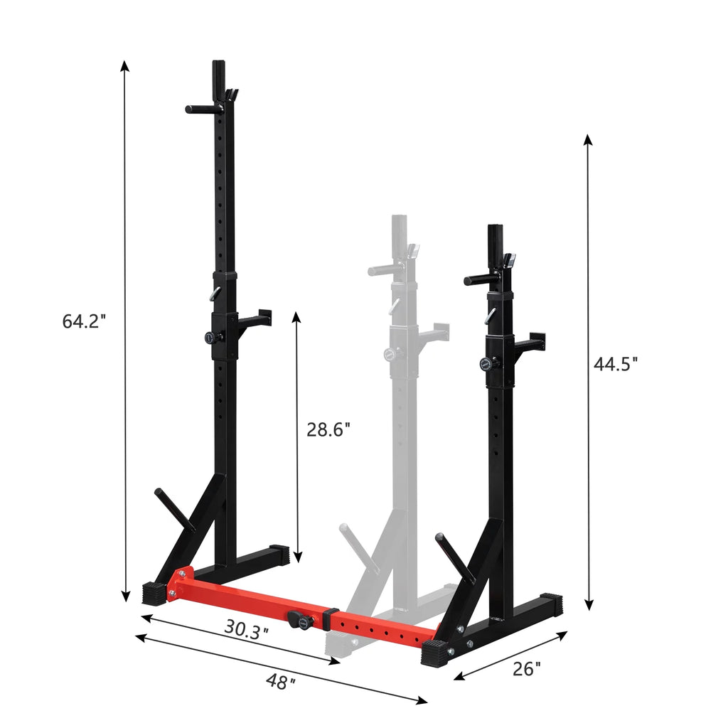 Kmowoo Home Indoor Fitness Adjustable Multi-function Barbell Stand Squat Bench Press Trainer