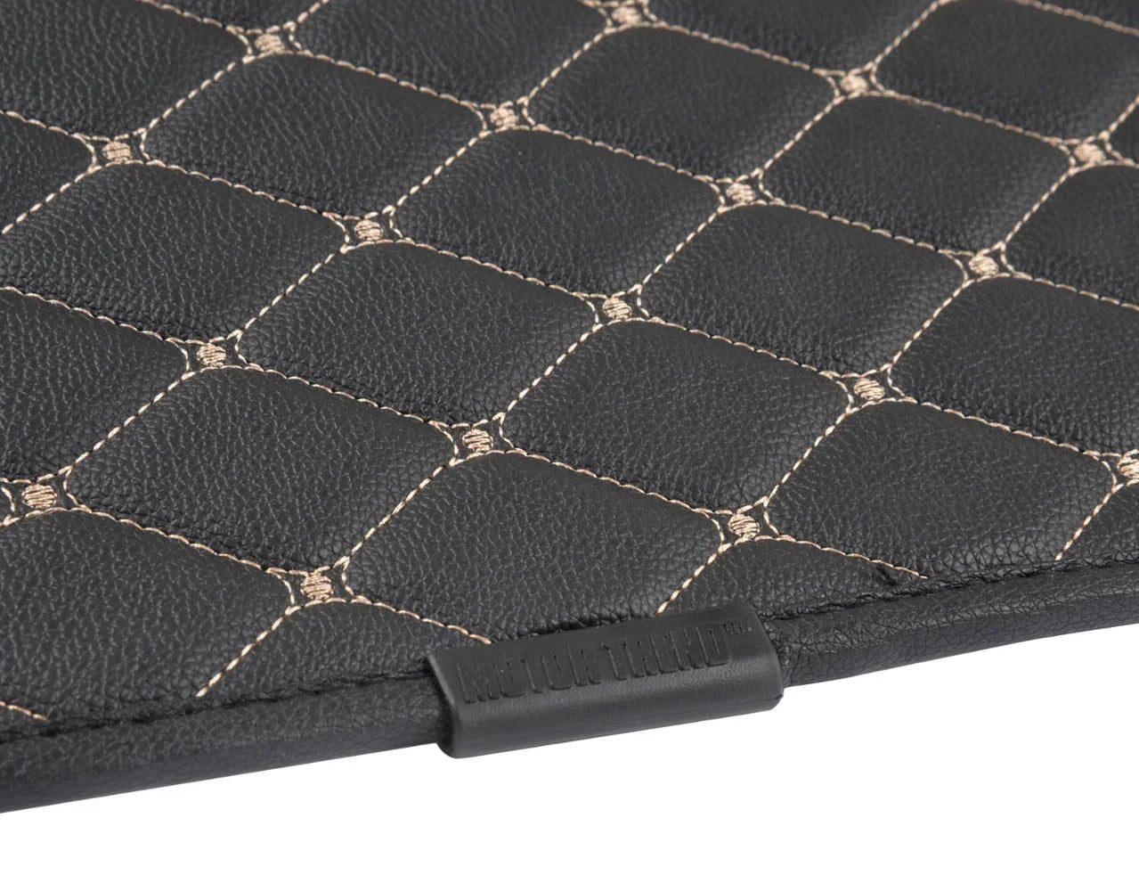 Motor Trend Leatherette Trunk Custom Fit Mat Cargo Liner - Luxury Padded PU Leather - For Jeep Grand Cherokee 2014 - 2016