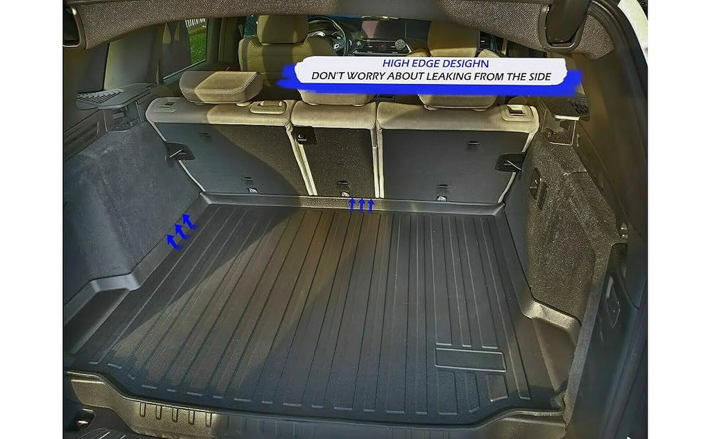 EACCESSORIES EA Cargo Liner – Trunk Mat for BMW X3 2018-2024 – Weather-Resistant Trunk Mats for Cars with Raised Lip – Non-Slip Car Trunk Mat Rubber – Easy to Install – Laser Pre-Cut Design