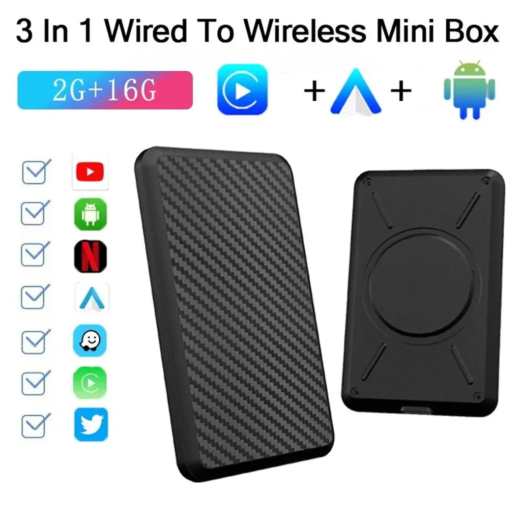 Masslatie Wired to Wireless CarPlay AI Box Android 11 System Mini Dongle Wifi Netflix Youtube Fit for Audi/Toyota/VW/Golf/Mercedes/Subaru
