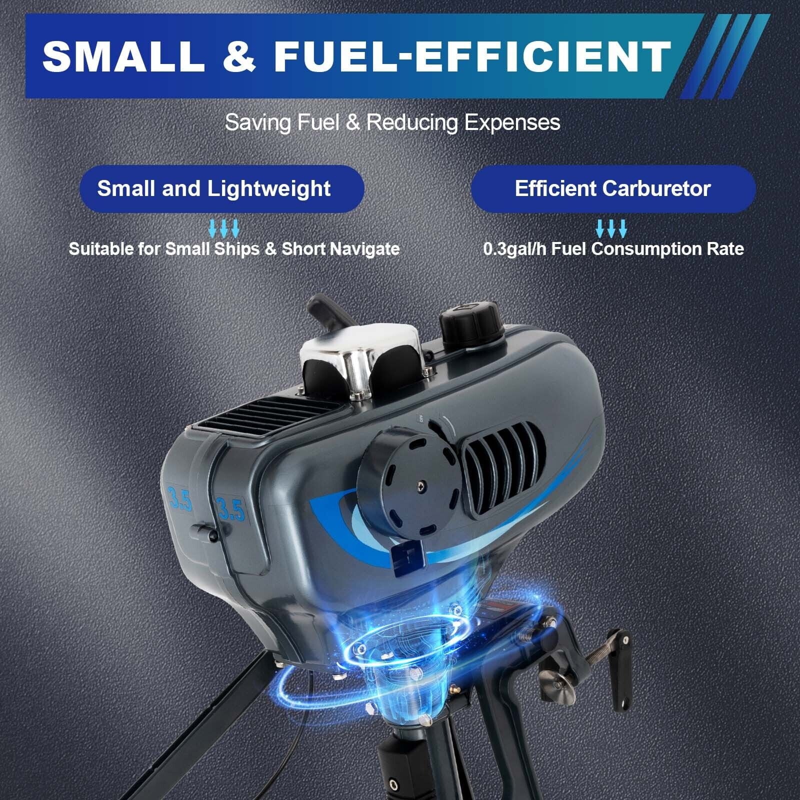 Heavy Duty 3.5HP 2 Stroke Outboard Engine Motor Boat Engine Fluid Cooling System