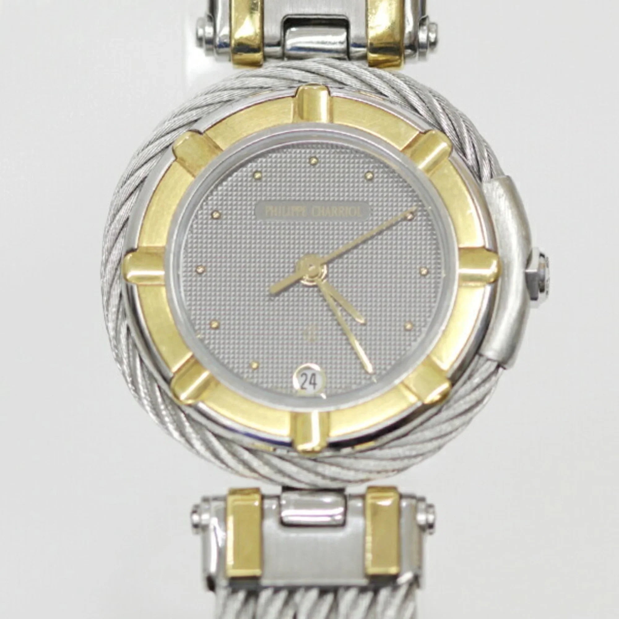 Pre-Owned CHARRIOL AC 32.10 gr watch silver gold ladies fashion (Good)