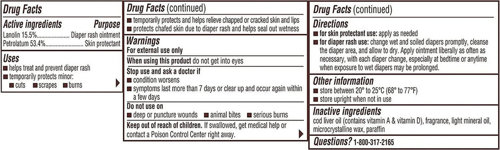 A D Original Diaper Rash Ointment, Skin Protectant With Lanolin And Petrolatum, (Packaging May Vary) Cream 16 Ounce (Pack Of 1)