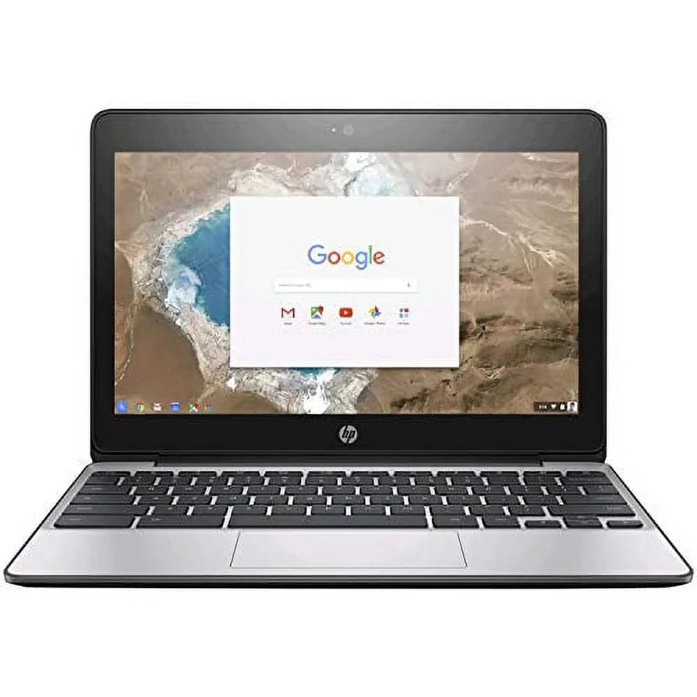 Restored 1FX82UT#ABA Chromebook 11 G5 EE 11.6 inches 1366 x 768 Celeron N3060 Dual core (2 Core) 1.60 GHz 4 GB RAM 16 GB SSD 16 GB Flash Memory Chrome OS HD Graphics 400 (Refurbished)