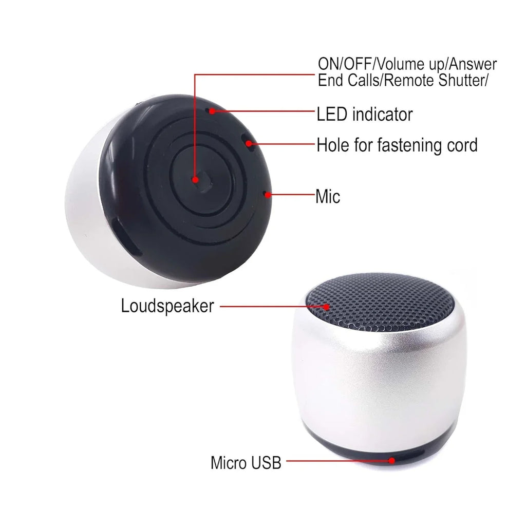 For TCL TAB 10s 10.1/TABMAX 10.4 - Wireless Speaker Mini Hands-free Microphone Audio Multimedia Rechargeable