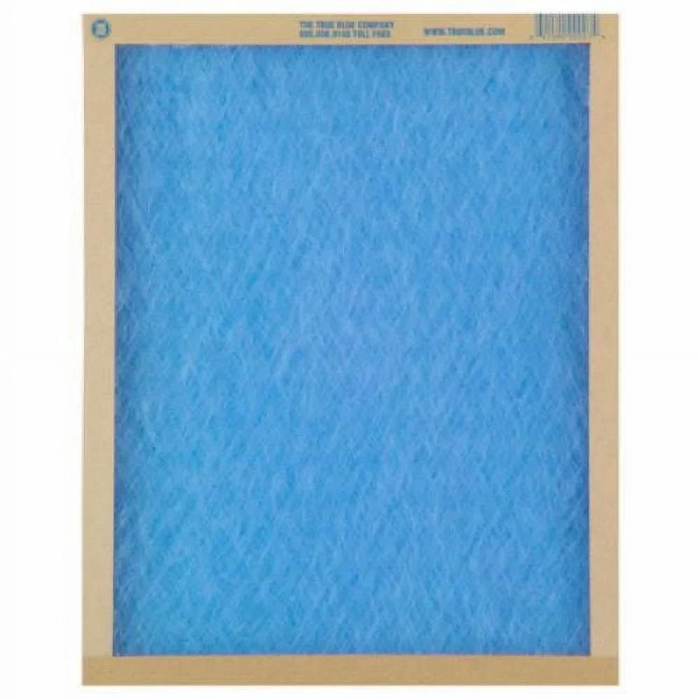 True Blue 115201 15" x 20" x 1" Flat Panel Spun Fiberglass Disposable Furnace Air Filter MERV 2 - Quantity of 12