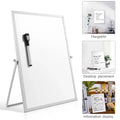 Small WhiteBoard with Stand 14" X 11", Magnetic Double-Sided Dry Erase White Board Easel for Desk Students Kids Home Office