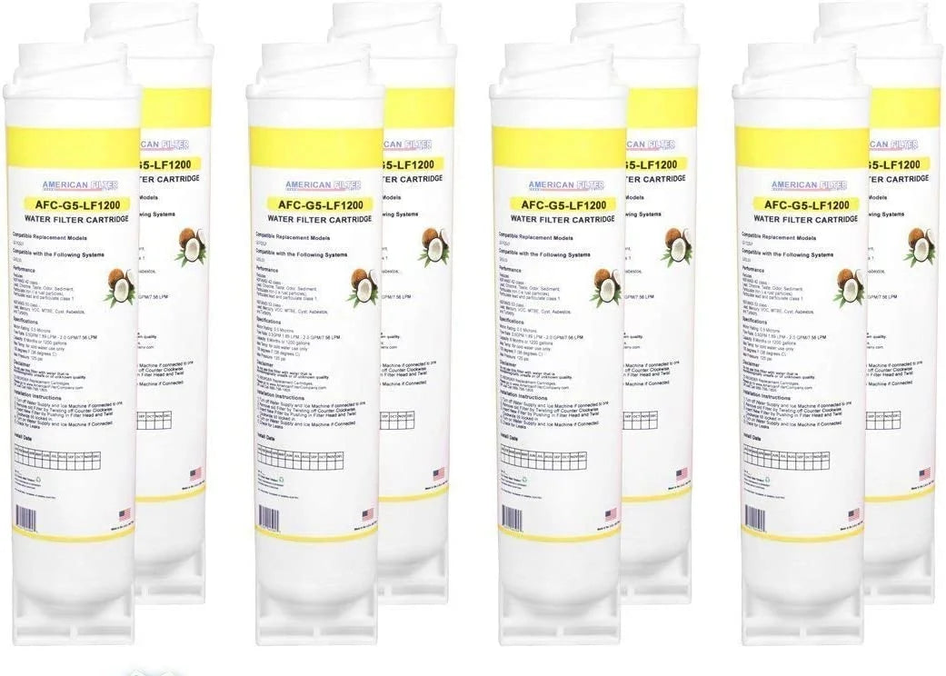 8 - Pack AFC Brand, Fluid Filter, Model # AFC-G5-LF1200, mpatible With (R) FQSLF Filter