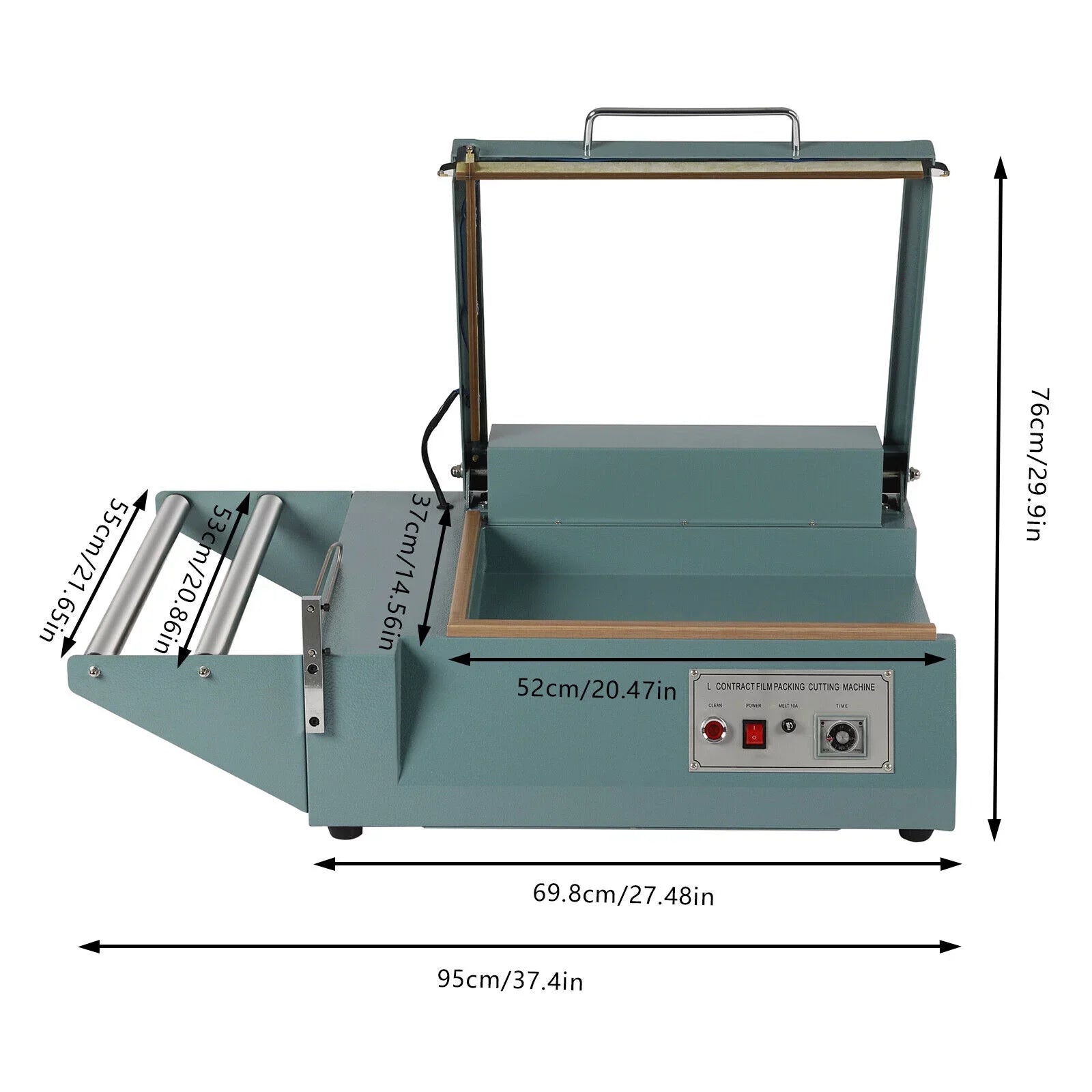OUKANING Heat Shrink Wrap Sealing Machine Quick Sealing Machine POF Folding Film Sealer Cutter Packing Machine 1000W