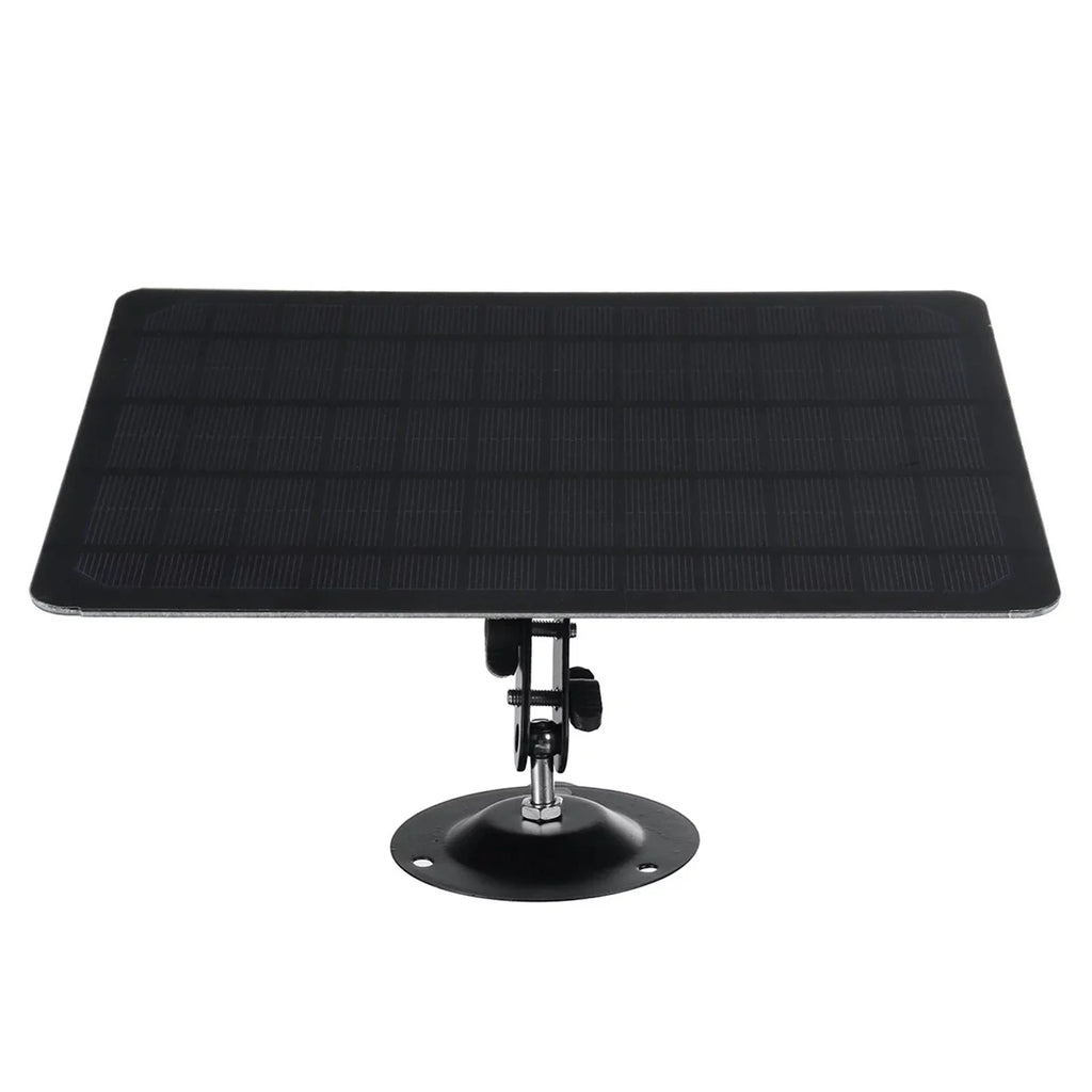 Shinysix USB Solar Panel 10W 6V Monocrystal Silicon Charging Plate, 360-degree Rotation, Fluid Wall Mounted for USB Camera