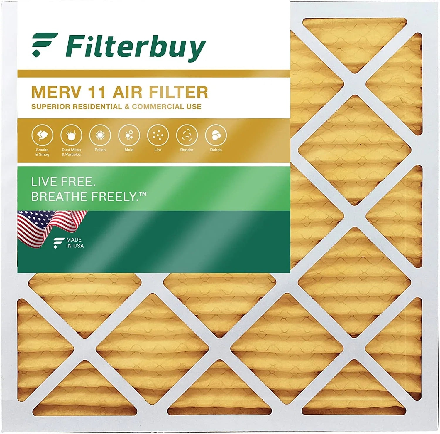 Filterbuy 24x24x4 MERV 11 Pleated HVAC AC Furnace Air Filters (1-Pack)