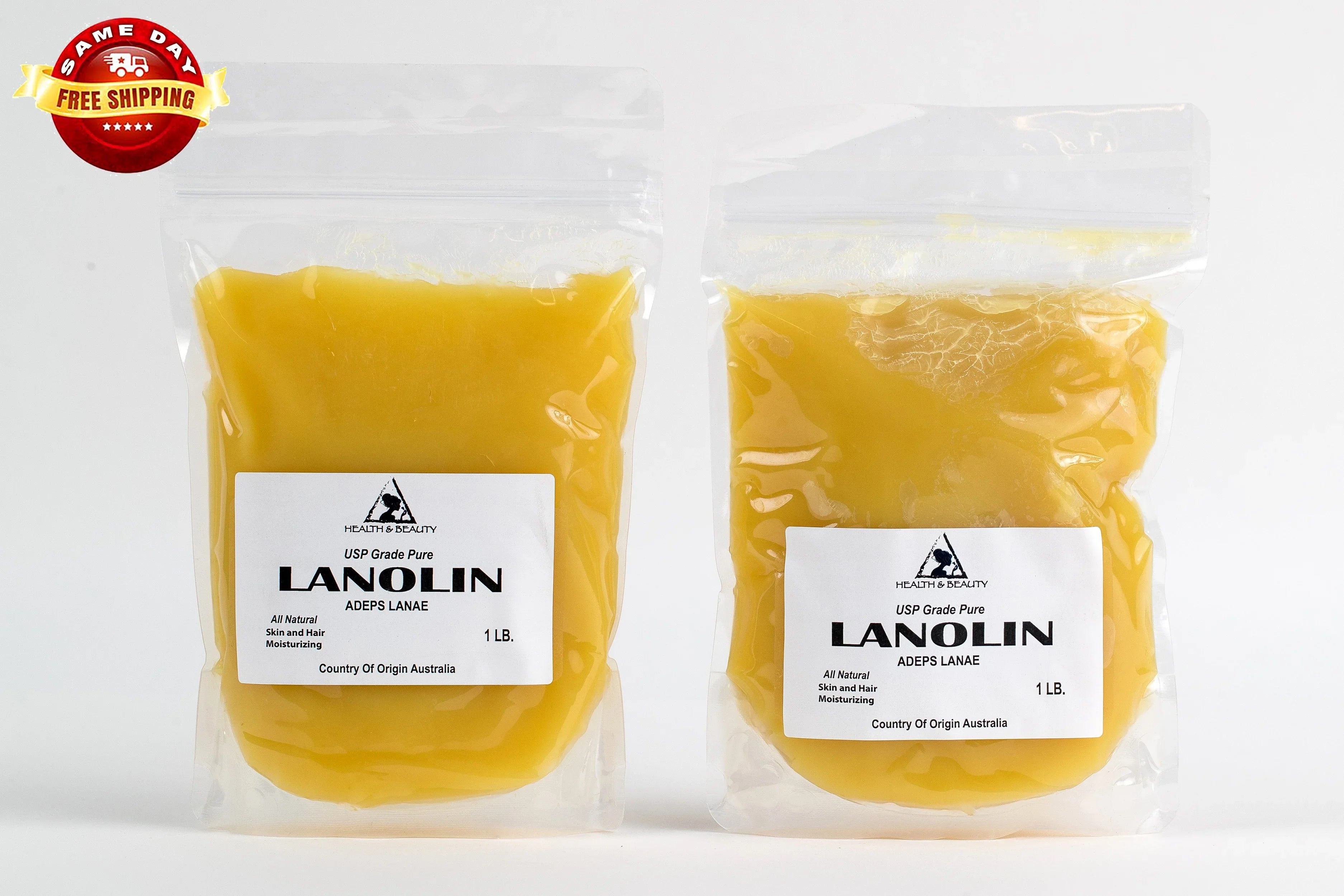 LANOLIN USP GRADE ANHYDROUS ULTRA REFINED 100% PURE SKIN LIP MOISTURIZING 2 LB