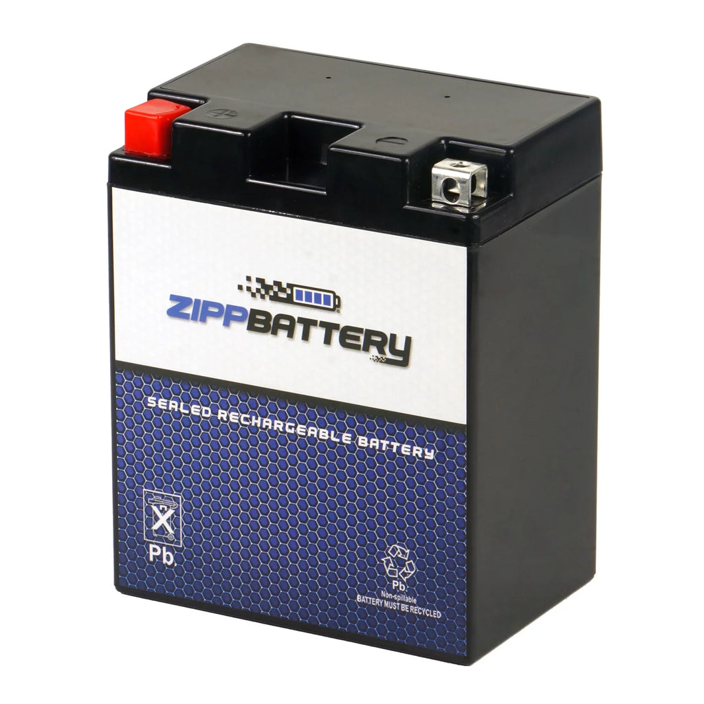 Zipp Battery YTX14AH-BS (14AH-BS 12 Volt,12 Ah, 210 CCA) Atv Battery for Suzuki 250cc Lt-4wd Quadrunner 1990