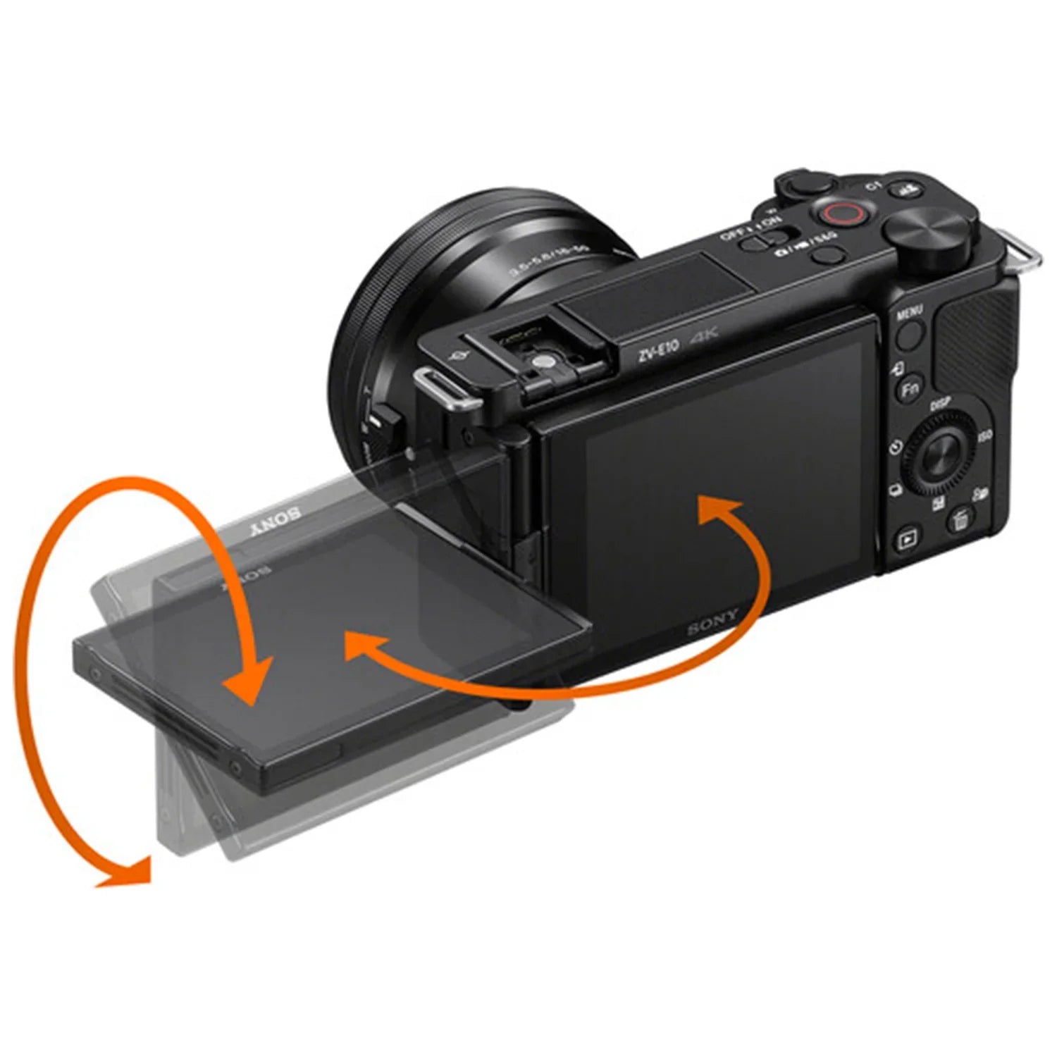 Alpha ZV-E10 Mirrorless Vlog Camera With 16-50mm Lens + 128GB Memory Card + Tripod + Case + ZeeTech Accessory Bundle (Black)