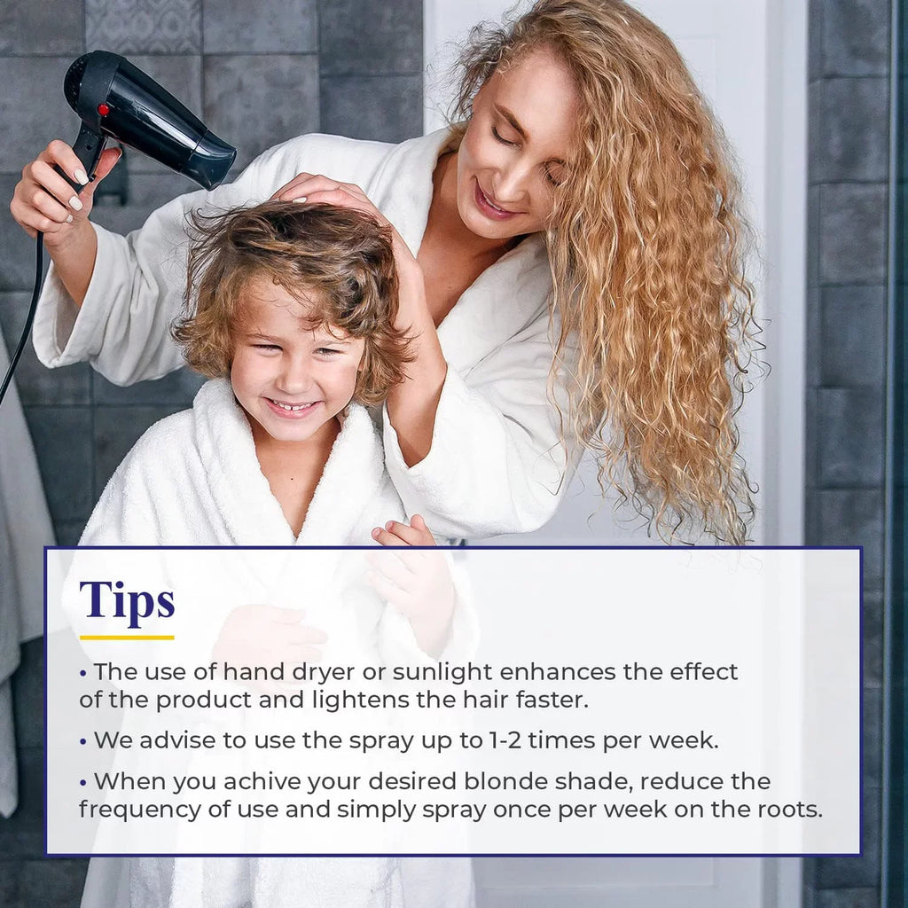 Camomila Intea Hair Lightener For Kids– Premium Sun Lightening Spray for Hair – Chamomile hair lightener spray for Naturally Lighten Hair – No Bleach/Ammonia blonde hair spray – Child-Friendly Formula