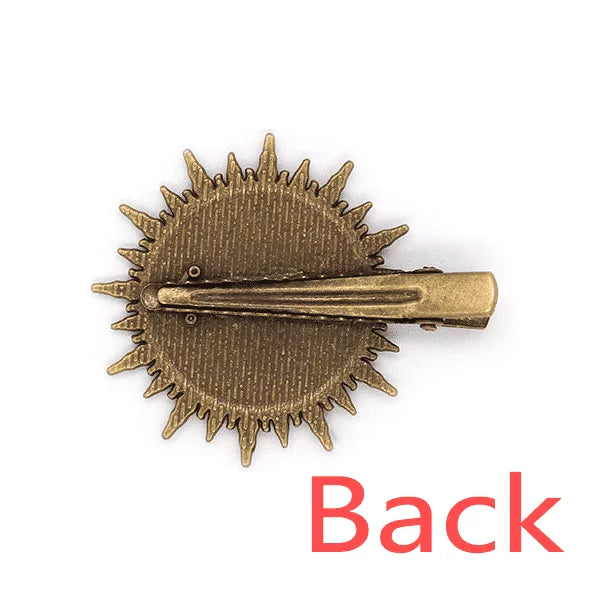 99 years old Boy Age Longevity Hairpin Sun Headwear Retro Metal Clips Pin