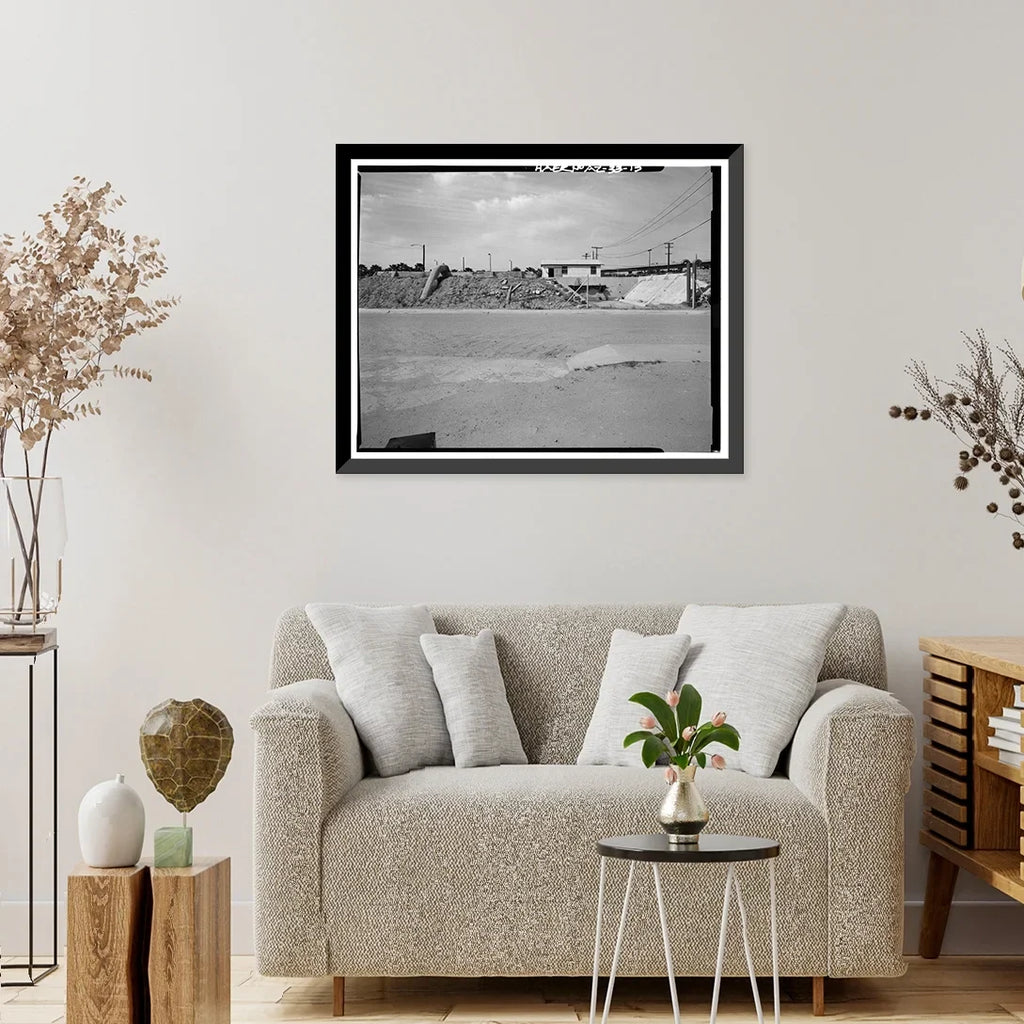 Historic Framed Print, Yuma Main Street Fluid Treatment Plant, Jones Street at foot of Main Street, Yuma, Yuma County, AZ - 13, 17-7/8" x 21-7/8"