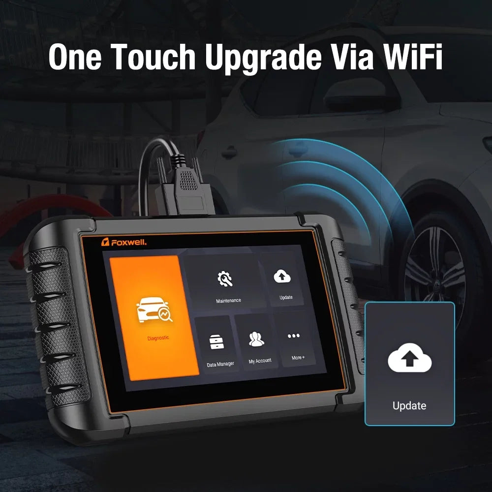 FOXWELL NT809 Advanced Bidirectional Scan Tool OBD2 Scanner Scan All Systems 30+ Reset Services Car Code Reader ABS Bleeding Oil Reset Car Scanner Automotive Scanner Auto Diagnostic Tool