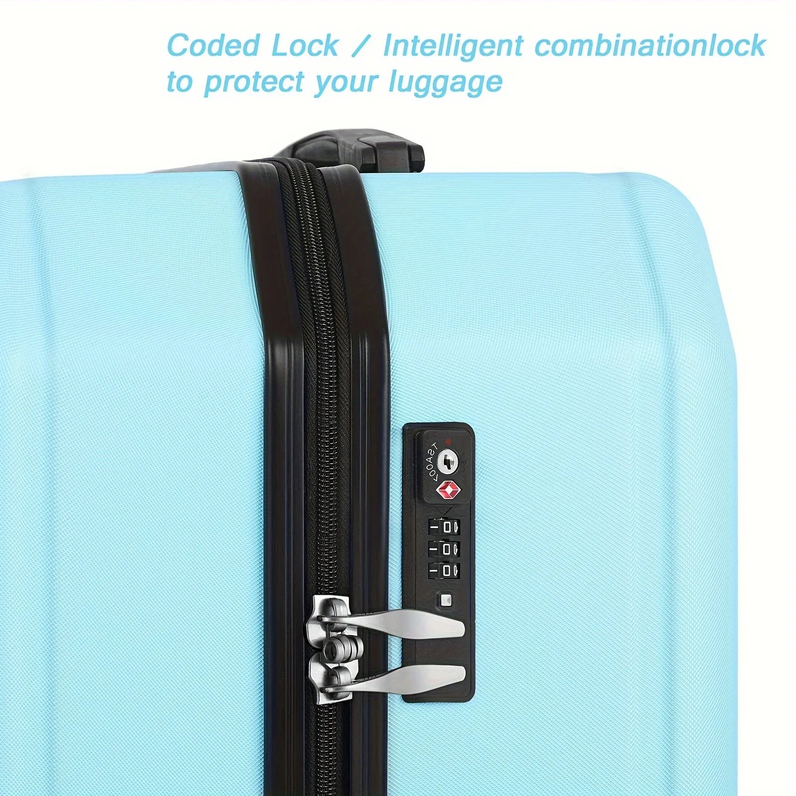 Travelhouse Hardshell Luggage 3-Piece Set: Suitcases with Spinner Wheels and TSA Lock in 20in, 24in, and 28in – Designed for Women