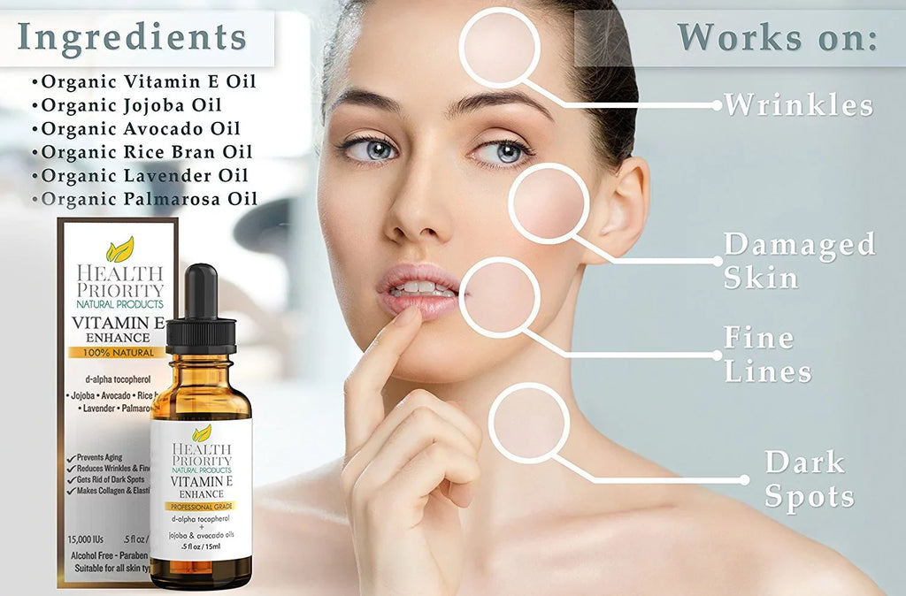 Organic Vitamin E Oil - Small Batch, Handmade in the USA - Unscented, 0.5 oz